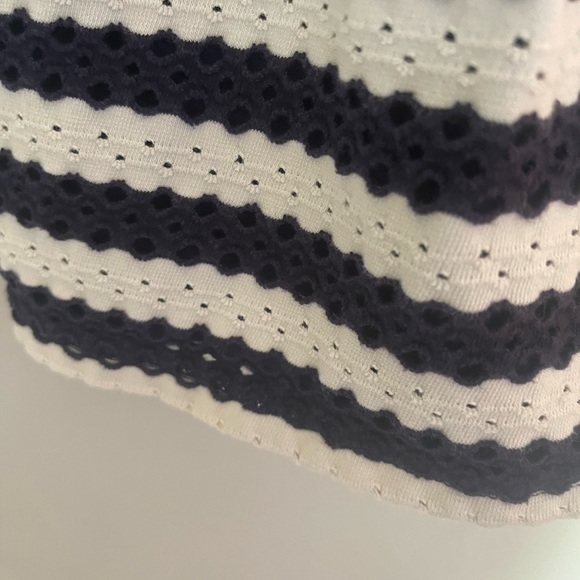 AQUA Navy White Eyelet Tank Dress -Medium - Picture 3 of 8